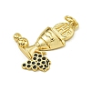 Rack Plating Brass Enamel Pendants X-KK-U029-14G-2