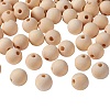 Natural Unfinished Wood Beads WOOD-S651-16mm-LF-1
