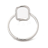 Non-Tarnish 304 Stainless Steel Hollow Rectangle Adjustable Ring for Women RJEW-M149-31P-2