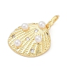 Brass Micro Pave Cubic Zirconia Pendants KK-U058-15G-2