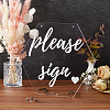 Custom Hexagon Acrylic Plate DIY-WH0240-95-4