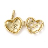 Brass Micro Pave Clear Cubic Zirconia Diffuser Locket Pendants ZIRC-E165-15G-2