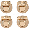 6Pcs Flat Round Alloy Bag Tuck Lock Clasps FIND-CP0003-23G-6