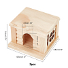 AHANDMAKER Pine Wood Hamster House DIY-GA0001-67-2