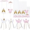 4Pcs 2 Colors Resin Wing & Star Cake Topper DIY-FH0002-91-1