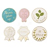 6Pcs 6 Style Alloy Enamel Brooches JEWB-LS0001-15-1