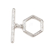Hexagon Brass Toggle Clasps KK-G548-40P-1