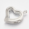 Alloy Magnetic Locket Pendants PALLOY-T052-14P-2