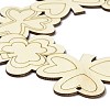 DIY Shamrock Wreath Unfinished Wooden Ornaments Blank Wooden Embellishments WOOD-C009-01-3