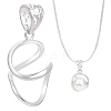 1Pc Sterling Silver Pendant Cabochon Setting STER-BC0002-52-1