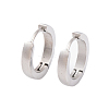 Tarnish Resistant Frosted 304 Stainless Steel Huggie Hoop Earrings for Women EJEW-C096-31B-P-1