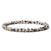 Natural Dalmatian Jasper Beads Stretch Bracelets RM4767-2-1