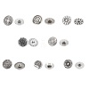 80Pcs 8 Style 1-Hole Zinc Alloy Shank Button BUTT-PH0001-16-1