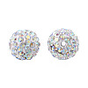 Polymer Clay Pave Rhinestone Beads RB-Q197-12mm-01A-3