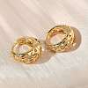 Hollow Triangle Brass Micro Pave Clear Cubic Zirconia Hoop Earrings EJEW-G452-04G-2