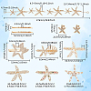   8 Style Starfish Alligator Hair Clips & Stud Earrings & Headband Set AJEW-PH0011-44-2