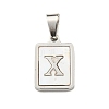 304 Stainless Steel Pave Natural White Shell Pendants STAS-S130-03P-X-1