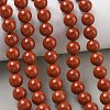 Grade A Natural Red Jasper Bead Strands X-G-P075-36-8mm-1