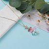 Electroplated Natural Quartz Crystal Wire Wrapped Pendant Necklaces NJEW-JN03256-4