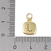 Rack Plating Brass Micro Pave CLear Cubic Zirconia Charms KK-E110-14G-J-3