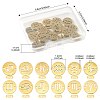 24Pcs 12 Styles 201 Stainless Steel Links/Connectors STAS-FS0002-07-4