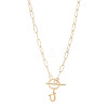 304 Stainless Steel Letter Pendant Necklaces NJEW-LP0001-52U-G-1