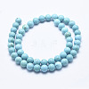 Natural Magnesite Beads Strands G-K244-02-8mm-01-2