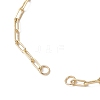 Adjustable Brass Paperclip Chain Slider Bracelet Making BJEW-JB01381-3