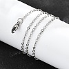 Non-Tarnish 304 Stainless Steel Cable Chain Necklaces NJEW-F248-23B-P-2