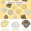 64Pcs 8 Styles Iron Filigree Joiners Links IFIN-YW0004-09-5