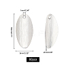 80Pcs Brass Blank Tag Flat Oval Slice Pendants KK-FH0002-56-4