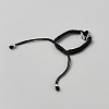 Paw Print Stainless Steel Bead Link Bracelets BJEW-WH0016-95P-2