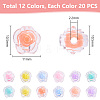   240Pcs 12 Colors Transparent Acrylic Beads MACR-PH0001-75-2