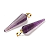 Natural Amethyst Pointed Pendants G-D089-01G-05-2