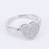 Brass Micro Pave Cubic Zirconia Finger Rings RJEW-E145-22P-1