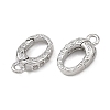 SHEGRACE Brass Micro Pave Clear Cubic Zirconia Spring Gate Rings XGRQ58246-760P-2