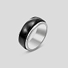 Rotatable 304 Stainless Steel Finger Rings FS-WGF1F3F-02-1