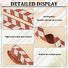 3Pcs 3 Colors Polyester Jacquard Rhomboid Ribbon OCOR-BC0006-72-4
