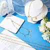 10Pcs Stainless Steel Paperclip Chain Necklaces for Women Men NJEW-SC0001-38G-3