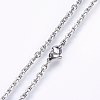 Tarnish Resistant 304 Stainless Steel Cable Chain Necklaces NJEW-P226-01P-01-2