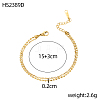304 Stainless Steel Ball Chain Bracelets STAS-OY012-94G-2
