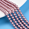 Baking Painted Pearlized Glass Pearl Bead Strands HY-N002-5mm-C01-1