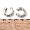 Clear Cubic Zirconia Star Hoop Earrings EJEW-C022-06P-01-5