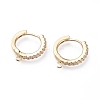 Brass Micro Pave Cubic Zirconia Huggie Hoop Earring Findings ZIRC-G156-07G-1