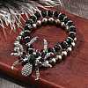 Punk Style Alloy Plastic Charm Bracelets LS-BJEW-K269-01P-2