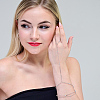 4Pcs Brass Satellite Chains Finger Ring Bracelets BJEW-HY0001-05S-5