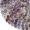 Natural Purple Lodolite Quartz Beads Strands G-K389-E78-01-3