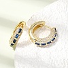 Brass Micro Pave Cubic Zirconia Hoop Earrings KK-CBA8324-22G-4