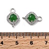 Brass Micro Pave Clear Cubic Zirconia Connector Charms KK-A277-21P-3