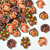 40Pcs 4 Styles Thanksgiving Resin Cabochons RESI-SC0036-39-7